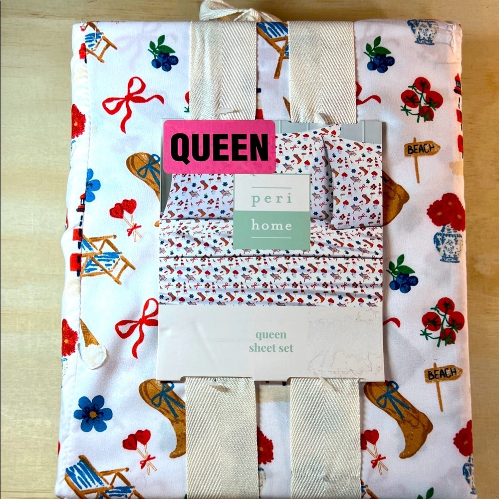 NWT Peri Home queen Sheet set Country pattern